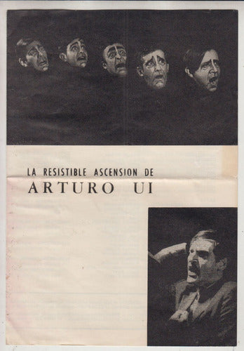 1965 Teatro El Galpon Programa Brecht Ascension De Arturo Ui 0