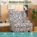 CRFATOP Wing Chair Slipcovers Printed 2 Piece Stretch 1