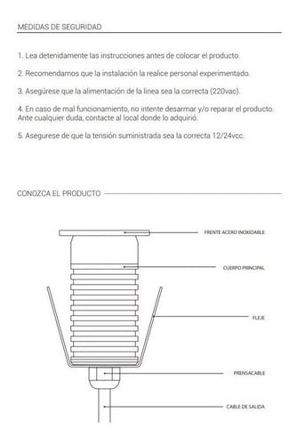 Embutido Lampara Piso Led Integrado 3w  Garten Gsg 1