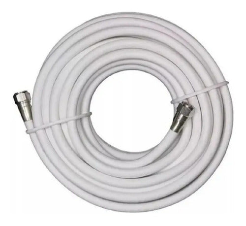 FPC 20 Mts Cable Coaxial HD Blanco, Con Fichas RG6 Colocadas 0