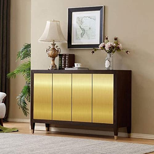 Vinilo Decorativo Color Acero Inoxidable Dorado - C 1