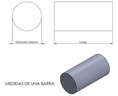 Barra De Apm Blanco Ø 10 X 1000 Mm 1