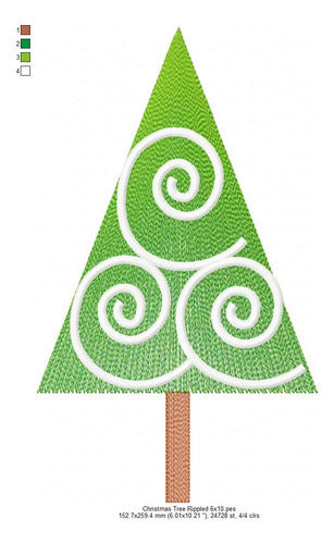 Embroidery Machine Christmas Tree Ripple Pattern Matrix 3225 4