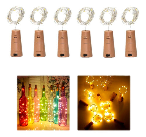 Home Love 6 LED Cork Bottle Stopper with Warm Light 0