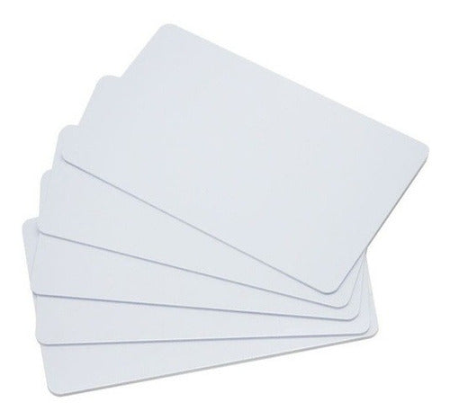 500 Tarjetas Pvc Identificacion Cr80 Blanca Alta Calidad Usa 0