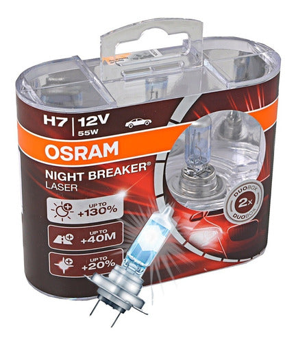 Lamparas H7 Night Breaker Luz Blanca Laser 64210 Osram X Par 0