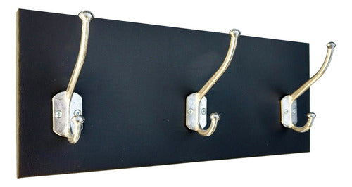 Modern Eco-Leather Exclusive Design 3-Hook Wall Coat Rack 0
