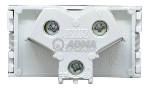 Jeluz 10A Normalized White Platinum Socket Module Pack x10 3