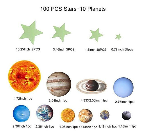 MLM Glow In The Dark Stars And Planets Solar System 3