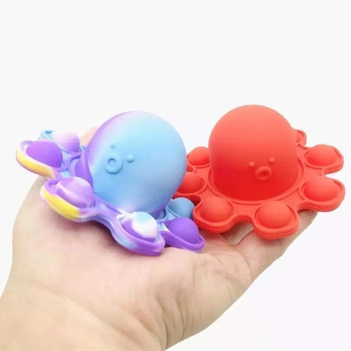 Giant Octopus Pop It Reversible Silicone Keychain Stress Relief Toy 3