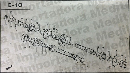 Honda Econo Power C90 Secondary Shaft Until 1995 2