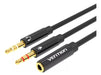 Cable De Audio 2 En 1 Adaptador Auxiliar Jack 3.5 Mm Vention 0