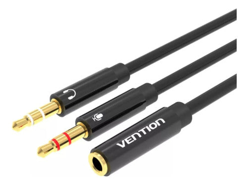 Cable De Audio 2 En 1 Adaptador Auxiliar Jack 3.5 Mm Vention 0