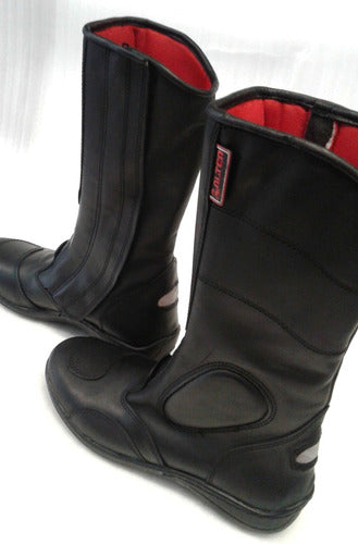 Alter High Motorcycle Boots for Women, Black Leather, Size 37 4