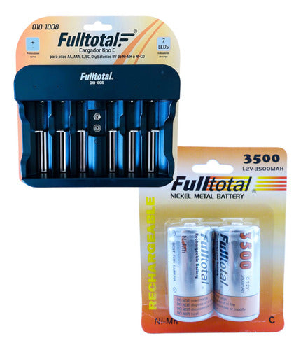 Fulltotal Combo Intelligent USB Charger with Rechargeable Batteries C 3500 mAh 0