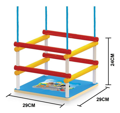 Balanço Infantil Assento Azul Junges Cód101 - Mdf 1