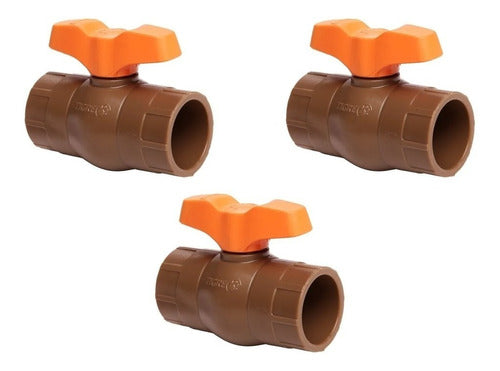 Tigre Kit X3 Válvulas Esféricas Soldable 40mm Llave Piscinas 0