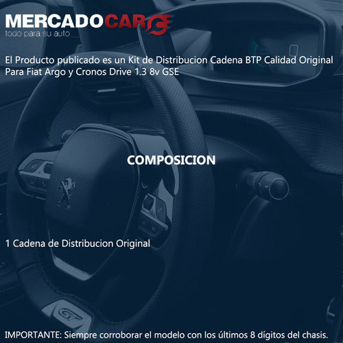 Fiat Cadena De Distribucion Original Argo Drive 1.3 8v Gse 1