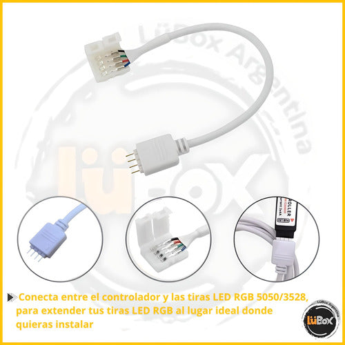 RGB LED Strip Connector Extender Buckle 4 Pin x 4 Units 2