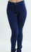 Black Bird Mid-Rise Elasticized Navy Blue Jeans for Women! 0