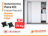 Kit 2 Ruedas + 2 Patines + Felpa  Placard Eurohard Premium 1