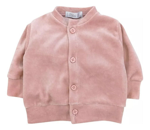 Classic Plush Jacket with Buttons for Babies 0