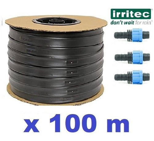 Tri Tape Drip Tape 100 M Emitters Every 10 Cm With Connectors 0