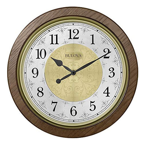 Bulova C4115 Manchester Chiming Wall Clock, Warm Walnut 0