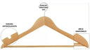 CHEZ - PAPU Premium Glossy Finished Natural Wooden Hangers - Set of 24! 5