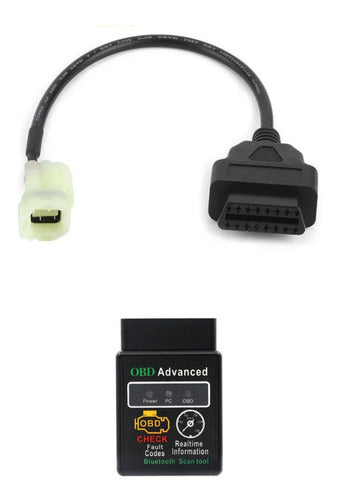 Kawasaki Kit Scanner Versys 300: 4-Way Adapter + Scanner 0