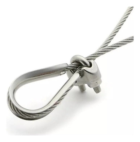 Galvanized Steel Wire Rope Clips 1 inch - Pack of 4 1