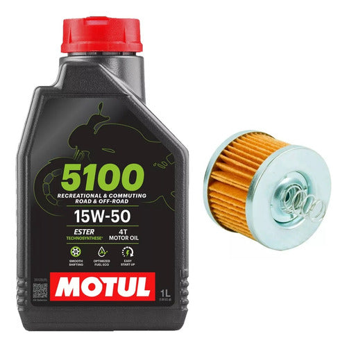 Bajaj Rouser 135 NS 150 160 Kit Service - Motul 5100 & Motexo Oil Filter 0