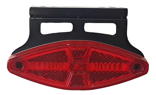 Farol Lateral Rojo C/cable Led 12/24v 13x6cm. 0