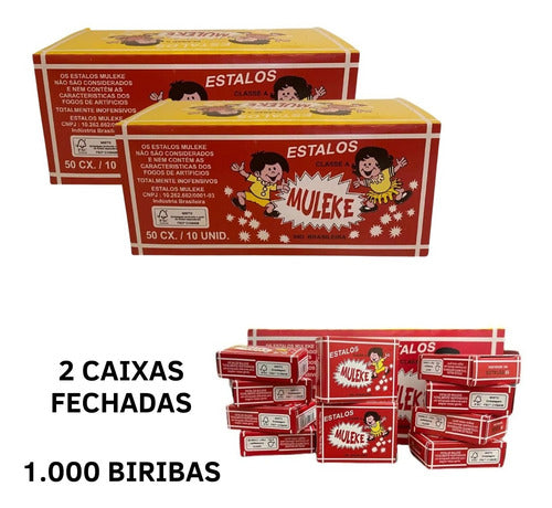 Estalo Biribas Muleke Atacado 100 Caixinhas 1000 Estalos Top 6