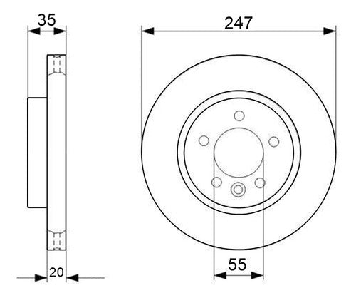 BYD F0 Ventilated Brake Disc Set 1