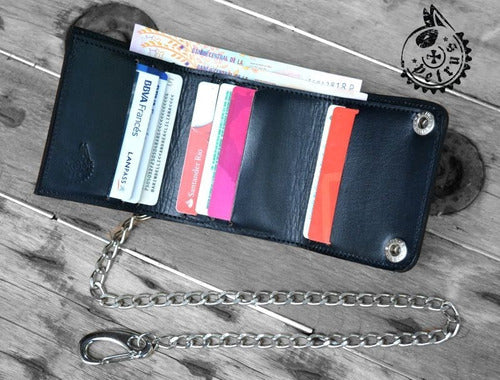 Petrus Biker Wallet Boca Juniors with Chain 2