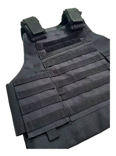Tactical MOLLE Plate Carrier Vest Black Ops with Accessories 23