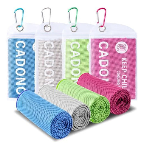 CADONO Package of 4 Refreshing Towels (40 x 12 Inches) 0