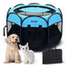 Goozii Portable Collapsible Dog Playpen - Blue 0