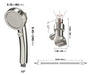 Cabeça De Chuveiro Portátil De Alta Pressão De Níquel Escova 5