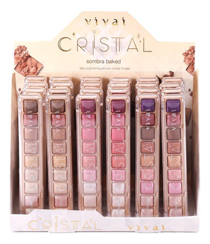 24 Paleta De Sombras Baked Cristal 4109 Vivai Atacado Sj 5