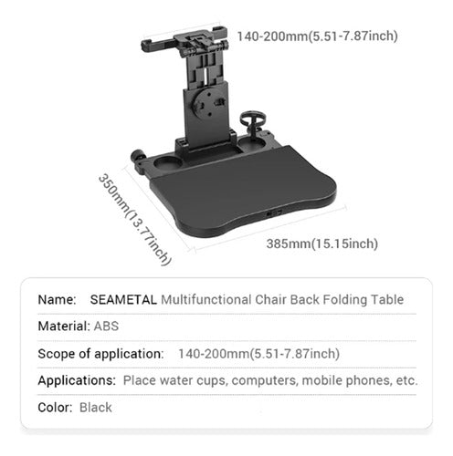 Mesa De Carro Dobrável Bandeja Suporte Acessórios 2