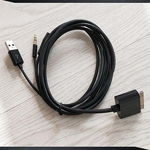 JIMAT USB Apple 30-Pin to USB AUX Dock Connector to 3.5mm Jack Cable 4