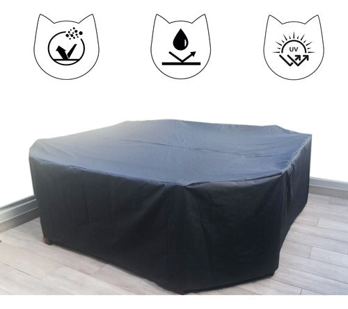 Catnip Waterproof Table Cover 240 X 100 X 80 cm UV Colors for Outdoor Use 2