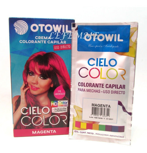 Otowil Tintura Magenta Fantasia Cielo Color X Sobre Lefemme 1