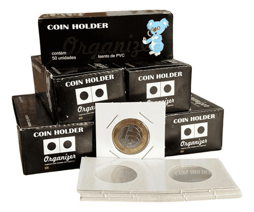 Coin Holder Livre De Pvc - Organizer Cx 50und Tamanho 31.5mm 0