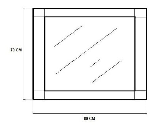 JQM Wengue Frame Mirror 80x70 Cm for Bathroom 1