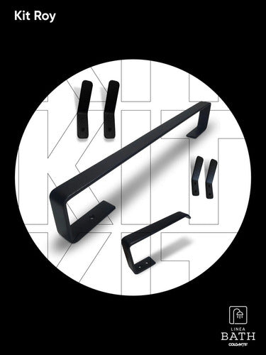 Ki Set Bathroom Accessories - 6 Pieces Black 9