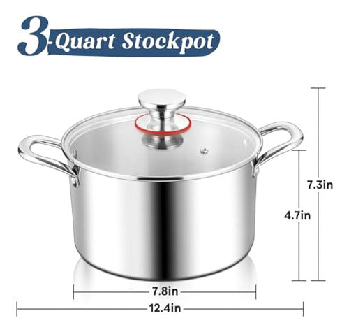 Teamfar 3 Quart Gallon Cooking Pot 1