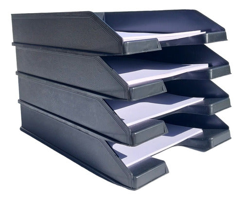 Stackable Office Tray Desk Paper Organizer x24 0